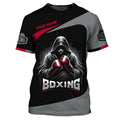Camiseta Personalizada de Boxe com Nome Roupas Masculinas Camisetas de Luta Muay Thai Legais Camisetas 3D Impressas Personalidade Boxes Esporte Fitness Tee Top