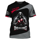 Camiseta Personalizada de Boxe com Nome Roupas Masculinas Camisetas de Luta Muay Thai Legais Camisetas 3D Impressas Personalidade Boxes Esporte Fitness Tee Top