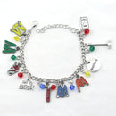 Pulseira Temática de Musicais Heathers da Broadway para Mulheres e Homens com Vários Pingentes de Metal - Presente de Joias para Fãs de Música
