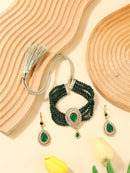 Conjunto de Joias de Moda para Mulheres Marroquinas - Acessórios Tradicionais Luxuosos para Casamentos, Festas Nupciais e Presentes de Feriado