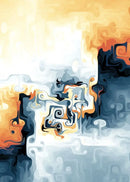 Arte de Parede Abstrata Clássica Pintura a Óleo Fosca em Cores Impressão em Tela HD Pôster Decoração de Casa Sala de Estar Quarto Pintura Decorativa