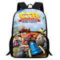 Mochilas Infantis Cartoon Crash Bandicoots Bolsa de Ombro Estojo de Lápis Mochilas Escolares de Grande Capacidade para Meninos e Meninas Melhor Presente