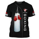 Camisetas Gráficas de Boxe Fashion Para Homens Tendência de Verão Manga Curta Camisetas Esportivas Estampadas em 3D Soltas de Secagem Rápida e Respiráveis