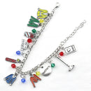 Pulseira Temática de Musicais Heathers da Broadway para Mulheres e Homens com Vários Pingentes de Metal - Presente de Joias para Fãs de Música