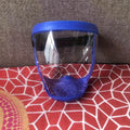 Máscara de Proteção Facial Completa Ajustável com Ventilação, Máscara de Segurança de Plástico Durável, Painel Transparente e Alça Elástica