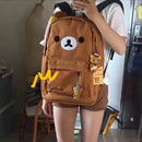 Mochila Kawaii Urso Rilakkumas Mochila de Grande Capacidade Mochila Estilosa para Estudante Bolsa Escolar Bolsas de Ombro Mochila Presente