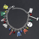 Pulseira Temática de Musicais Heathers da Broadway para Mulheres e Homens com Vários Pingentes de Metal - Presente de Joias para Fãs de Música