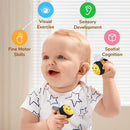 Brinquedos para Bebê 6-12 Meses Colmeia de Bebê Macia com 5 Abelhas Sensoriais Chocalho Espelho Amassadinho Apito Brinquedo Montessori Macio para Crianças