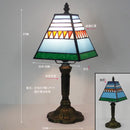 Table Lamp 8 Inches Stained Glass Bedside Lamp Red Rose Desk Reading Light Bedroom Living Room Home Office