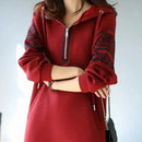 Moletom com Capuz Feminino Primavera e Outono, Top Solto e Amplo com Estampa, Roupas Populares Coreanas, Estilo Y2k, Moletons Diferenciados