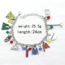 Pulseira Temática de Musicais Heathers da Broadway para Mulheres e Homens com Vários Pingentes de Metal - Presente de Joias para Fãs de Música