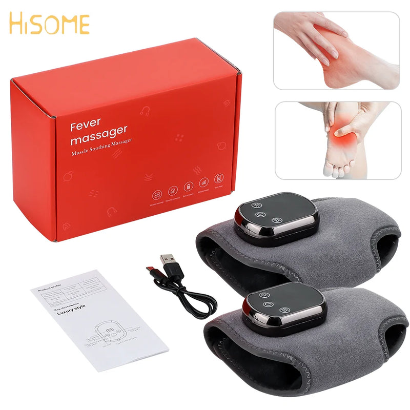 Massageador Elétrico de Pés com Vibração para Relaxamento, Massageador de Tornozelo, Tratamento de Relaxamento, Massageador de Pés com Compressão de Ar, Alívio do Tendão de Aquiles