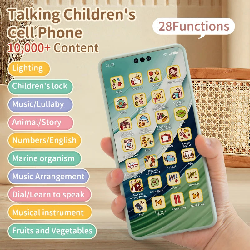 Brinquedos Infantis Celular Bebê Educação Infantil História Brinquedos de Celular Estudo Inglês Brinquedos Corpúsculo Audiobook Brinquedos de Música Presentes