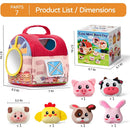 Brinquedos para Bebê 6-12 Meses Colmeia de Bebê Macia com 5 Abelhas Sensoriais Chocalho Espelho Amassadinho Apito Brinquedo Montessori Macio para Crianças