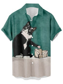 Camiseta Masculina Engraçada com Gato de Desenho Animado 3D Estampado Para Homens Camisetas Estampadas de Dinossauro Engraçadas Moda Nova Roupas Casuais Oversized Masculinas