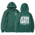 Moletom Jesus Salva João 3:16-17: Blusa de Manga Longa com Versículo Bíblico Cristão para Homens e Mulheres, Roupas de Inverno Confortáveis com Bolso e Estampa Gráfica
