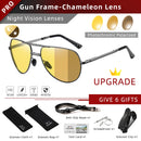 CLLOIO Folding Photochromic Sunglasses Men Women Polarized Driving Sun Glasses Chameleon Anti-glare Sport Oculos de sol
