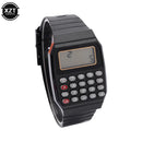 Relógio Calculadora Eletrônica Infantil Micro Calculadora Relógio de Silicone com Data e Multifuncional Relógio Mini Calculadora Portátil