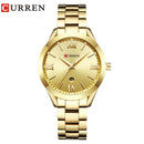 Relógio CURREN de Ouro Feminino Relógios de Pulso Criativos de Aço Pulseira Feminina Relógio Mulher Relógio Feminino Montre Femme