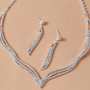 Conjunto de joias de design de moda feminina, simples e versátil, estilo luxo leve, acessórios brilhantes