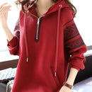 Moletom com Capuz Feminino Primavera e Outono, Top Solto e Amplo com Estampa, Roupas Populares Coreanas, Estilo Y2k, Moletons Diferenciados