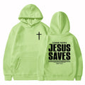 Moletom Jesus Salva João 3:16-17: Blusa de Manga Longa com Versículo Bíblico Cristão para Homens e Mulheres, Roupas de Inverno Confortáveis com Bolso e Estampa Gráfica