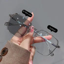 Óculos de Presbiopia Fotocrômicos, Armação Grande, Óculos de Moda Anti-luz Azul para Homens e Mulheres, Óculos de Leitura e Óculos de Sol ao Ar Livre