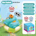 Brinquedo infantil interativo com elefante elétrico divertido, carro deslizante, suspensão de bola, desvio automático de obstáculos, música, som e luz