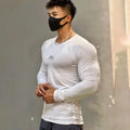 Camisetas Musculosas Masculinas Manga Longa Camiseta Slim Justa Musculação Masculina Casual Treino Jogger Basquete Top Camiseta