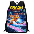 Mochilas Infantis Cartoon Crash Bandicoots Bolsa de Ombro Estojo de Lápis Mochilas Escolares de Grande Capacidade para Meninos e Meninas Melhor Presente