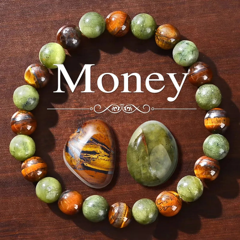 Pulseira de Cura de Prosperidade e Abundância - Pulseira de relaxamento, aumento do sucesso, força pessoal e saúde