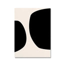 Arte de Parede Abstrata Moderna Geométrica de Meados do Século Arcos Pretos Poster em Lona HD Decoração para Sala de Estar e Quarto