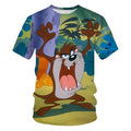 Camiseta Premium Masculina 3D com Estampa de Cartoon | Impressão Personalizada de Alta Densidade em Algodão Respirável para Conforto Durante Todo o Dia no Verão
