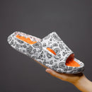 Chinelos Masculinos Sapatos de Verão Sandálias Estampadas Tendência Antiderrapante Slides Femininos Chinelo de Casal Moda Massagem Calçados de Praia