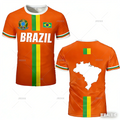 Camisa de Futebol Novo Design 2026 Top de Treinamento Listras da Bandeira do Brasil Maillot Camisa de Futebol Esportiva ao Ar Livre Secagem Rápida Camiseta Esportiva
