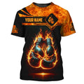 Camiseta Personalizada de Boxe com Nome Roupas Masculinas Camisetas de Luta Muay Thai Legais Camisetas 3D Impressas Personalidade Boxes Esporte Fitness Tee Top
