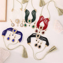 Conjunto de Joias de Moda para Mulheres Marroquinas - Acessórios Tradicionais Luxuosos para Casamentos, Festas Nupciais e Presentes de Feriado