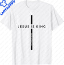 Camiseta Adulto Infantil Masculino Feminino Jesus É Rei Fantasia Cristã Camiseta Gráfica Personalizada Streetwear Roupas Homem