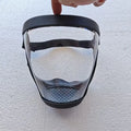 Máscara de Proteção Facial Completa Ajustável com Ventilação, Máscara de Segurança de Plástico Durável, Painel Transparente e Alça Elástica