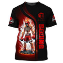 Camiseta Personalizada de Boxe com Nome Roupas Masculinas Camisetas de Luta Muay Thai Legais Camisetas 3D Impressas Personalidade Boxes Esporte Fitness Tee Top