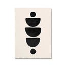 Arte de Parede Abstrata Moderna Geométrica de Meados do Século Arcos Pretos Poster em Lona HD Decoração para Sala de Estar e Quarto