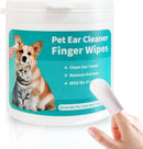 Lenços de Limpeza de Ouvido para Pets, Lenços de Dedo para Limpeza de Ouvido de Gatos e Cães, Almofadas Oticas Macias e Fáceis de Limpar, Suprimentos para Pets para Alívio Regular de Odores