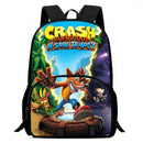 Mochilas Infantis Cartoon Crash Bandicoots Bolsa de Ombro Estojo de Lápis Mochilas Escolares de Grande Capacidade para Meninos e Meninas Melhor Presente
