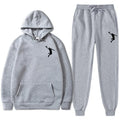 Conjunto de 2 Peças de Agasalho Esportivo de Basquete Marca Moletom Calça Moletom Masculino Feminino Conjunto de Treino Moda Casual Roupas Esportivas com Capuz Sudadera Hombre