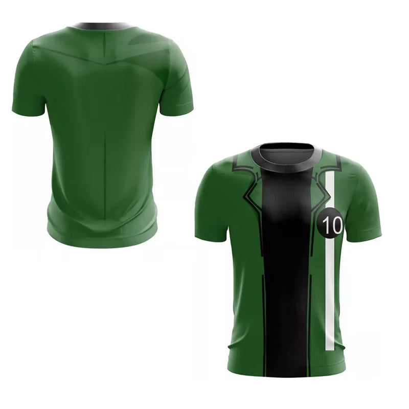 Camisetas Estampadas 3D de Desenho Animado Ben10 Anime para Homens e Mulheres, Casual, Cosplay, Streetwear, Camiseta Oversized de Manga Curta, Camisetas Masculinas, Tops de Roupa