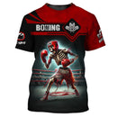 Camiseta Personalizada de Boxe com Nome Roupas Masculinas Camisetas de Luta Muay Thai Legais Camisetas 3D Impressas Personalidade Boxes Esporte Fitness Tee Top