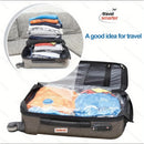 2/3/7 Peças de Sacos a Vácuo para Armazenamento de Roupas/Edredons, Resistentes com Bomba Manual, Economizador de Espaço, Hermético, Reutilizável, Viagem, Mala