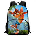 Mochilas Infantis Cartoon Crash Bandicoots Bolsa de Ombro Estojo de Lápis Mochilas Escolares de Grande Capacidade para Meninos e Meninas Melhor Presente