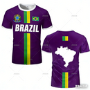 Camisa de Futebol Novo Design 2026 Top de Treinamento Listras da Bandeira do Brasil Maillot Camisa de Futebol Esportiva ao Ar Livre Secagem Rápida Camiseta Esportiva