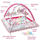 Tapete de Atividades Baby Enlightenment para Engatinhar, Cobertor Educativo, Brinquedo de Ginásio, Tapete Multifuncional com Cercadinho, Brinquedo para Exercícios e Fitness